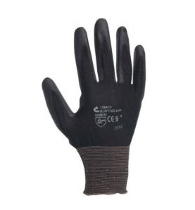 Rękawice Bunting Black z nylonu, bezszwowe, powlekane PU