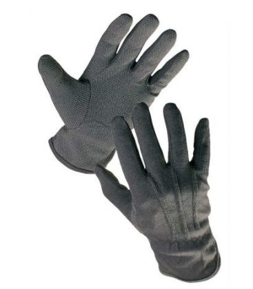 Rękawice bawełniane czarne z mikronakropieniem PCV, frak BUSTARD
