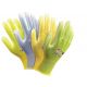 Rękawice wykonane z nylonu w jaskrawych kolorach powlekane poliuretanem RPOLICOLOR