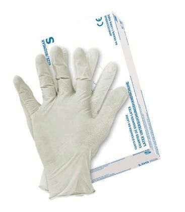 Rękawice medyczne pudrowane lateks RALATEX-BLUE