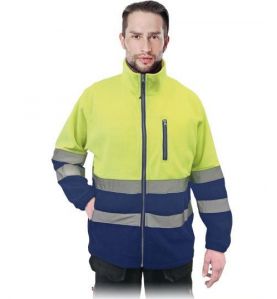 Bluza z polaru z pasami odblaskowymi POLSTRIP