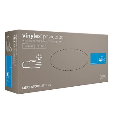 Rękawice winylowe jednorazowe diagnostyczne pudrowane VINYLEX