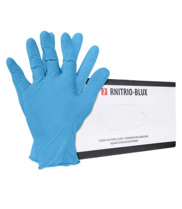 Rękawice nitrylowe bezpudrowe RNITRIO-BLUX
