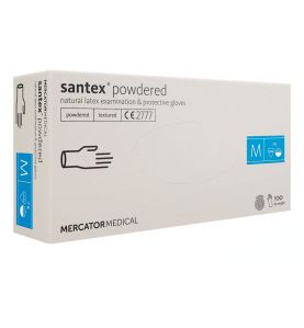 Rękawice lateksowe diagnostyczne, santex® PUDROWANE