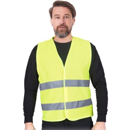 Kamizelka ostrzegawcza z siateczki z pasami odblaskowymi KOS-MESH