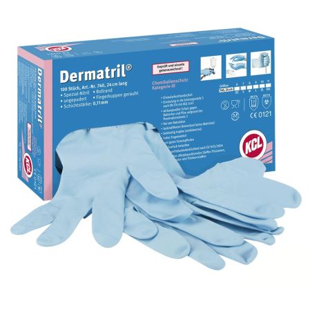 Jednorazowe rękawice nitrylowe DERMATRILL 740
