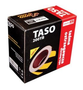Taśma ostrzegawcza żółto-czarna dwustronna 200 m – zdjęcie 1