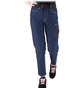 Elastyczne spodnie ochronne do pasa, damskie JEANS-L727 – zdjęcie 1