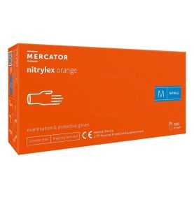 Rękawice nitrylowe nitrylex® ORANGE green PF – zdjęcie 1