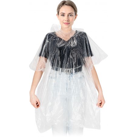 Peleryna przeciwdeszczowa poncho PE 100x90 cm z kapturem