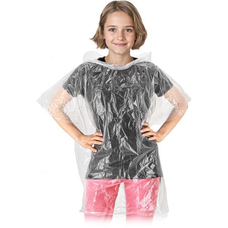 Peleryna przeciwdeszczowa poncho PE 90x80 cm z kapturem