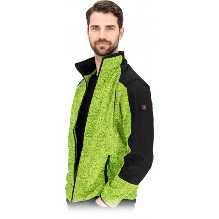 Bluza ochronna męska polarowa softshell z odblaskami REGULAR