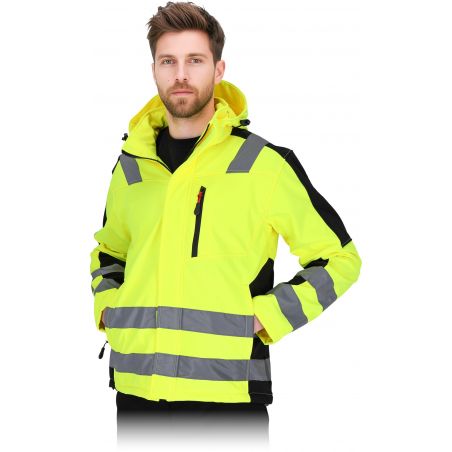 Kurtka ochronna softshell męska z odblaskami | Wodoodporna