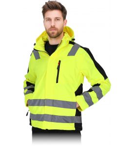 Kurtka ochronna softshell męska z odblaskami | Wodoodporna