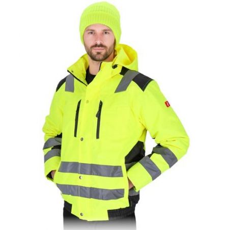 Kurtka robocza ocieplana męska hi-vis – zimowa, odblaskowa BHP