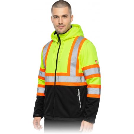 Kurtka softshell HIWAY męska odblaskowa BHP wodoodporna
