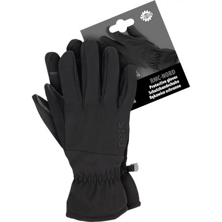 Rękawice ocieplane NORD softshell zimowe BHP dotykowe