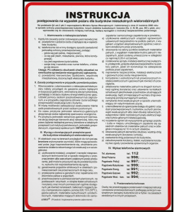 Instrukcja PPOŻ – postępowanie na wypadek pożaru 250x350 mm