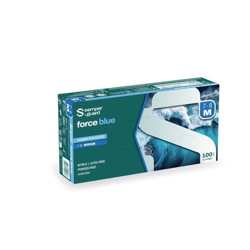 Rękawiczki Nitrylowe SEMPERGUARD Force Blue 100 szt.
