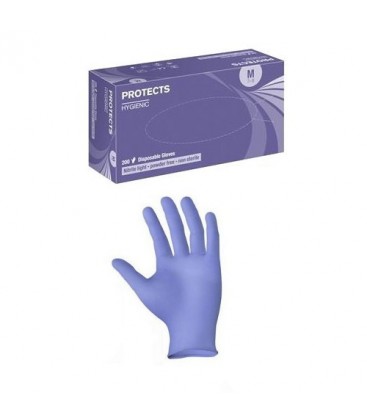  Rękawice jednorazowe nitrylowe PROTECTS HYGIENNIC NITRILE LIGHT 200 szt.